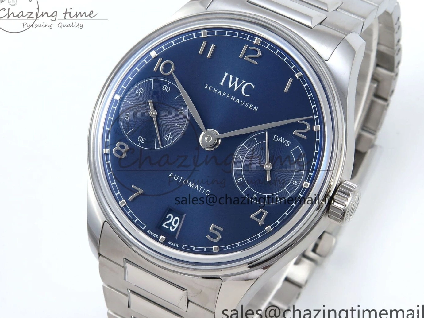 MIROTIME 1221 Portugieser Auto IWC0562E APSF 1:1 Best Edition Blue Dial on SS Bracelet A Timeless 6997
